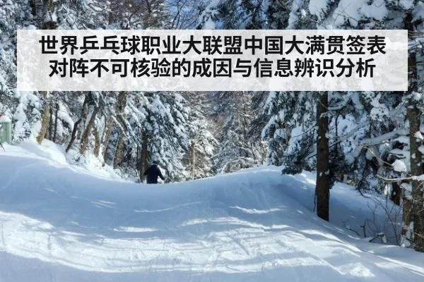 世界乒乓球职业大联盟中国大满贯签表对阵不可核验的成因与信息辨识分析